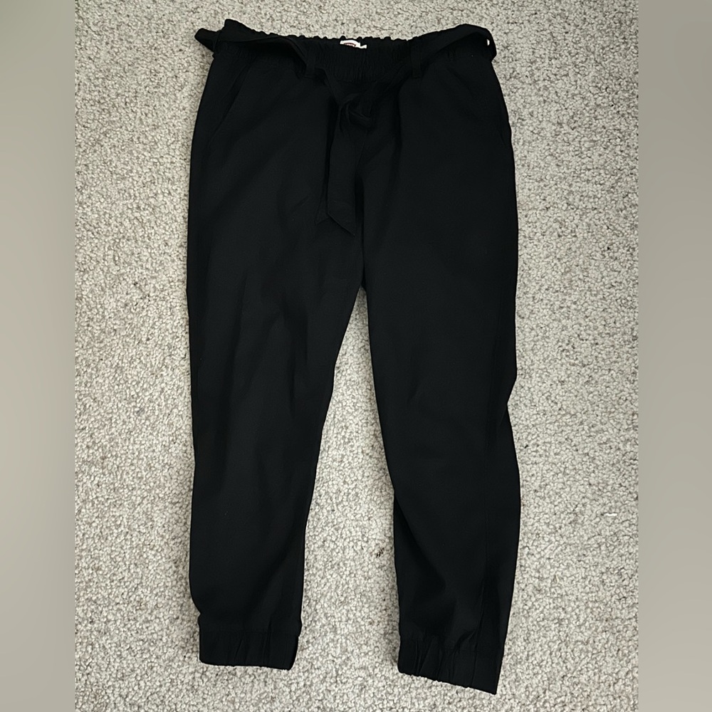 Levi’s Black Joggers with paper bag tie waist